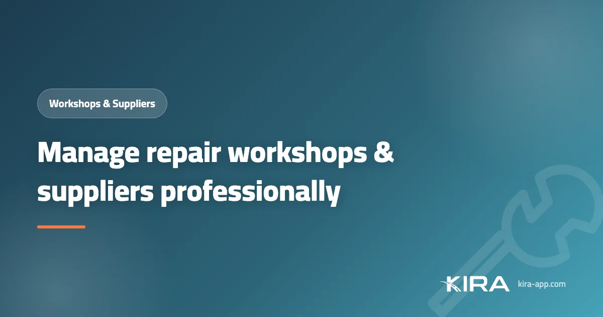 Manage repair workshops and suppliers — end the chaos and know exactly what you owe each shop